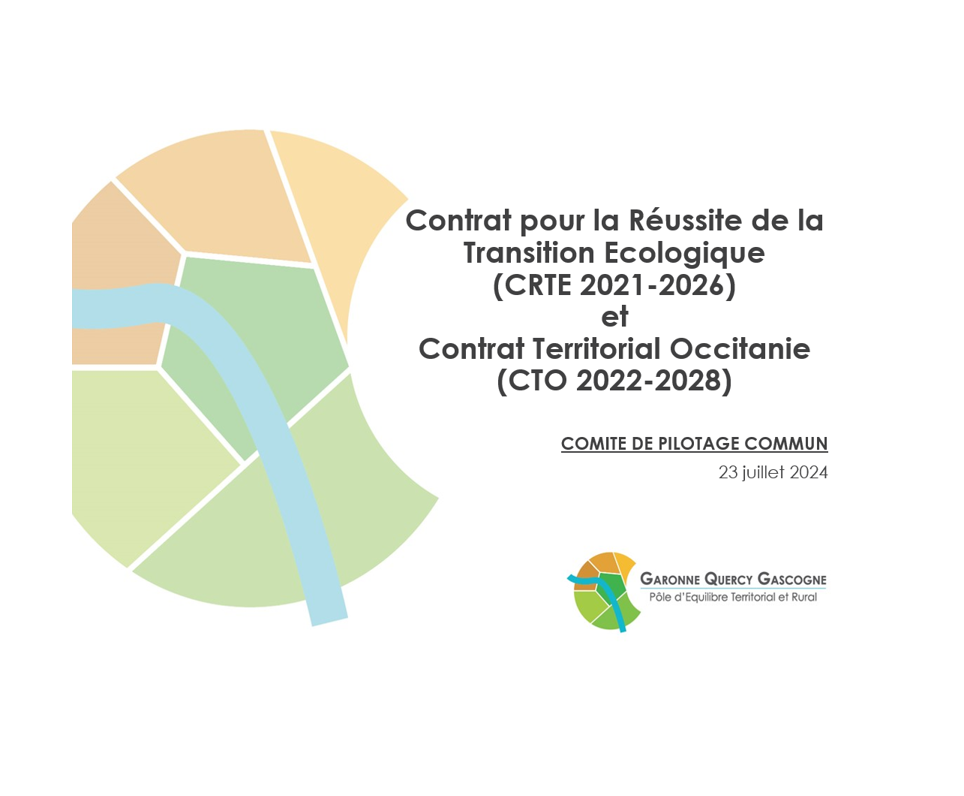 Page de garde du diaporama du COPIL commun CRTE - CTO 23 juillet 2024